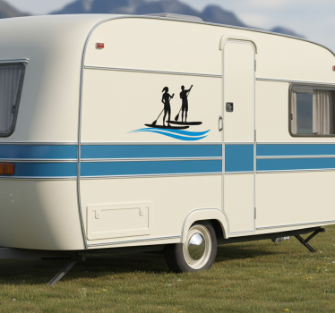 Camper sticker actieve paddleboard duo - TenStickers
