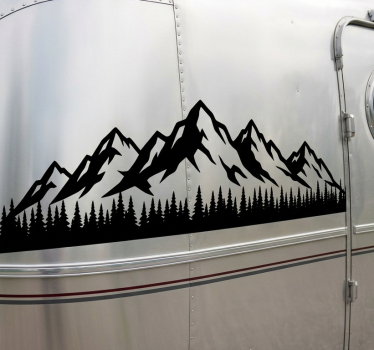 Camper sticker avontuurlijke bergdecoratie - TenStickers
