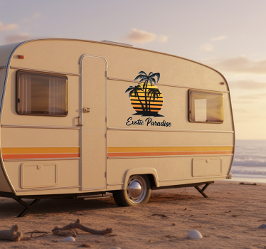 Camper sticker exotische paradijszonsondergang - TenStickers