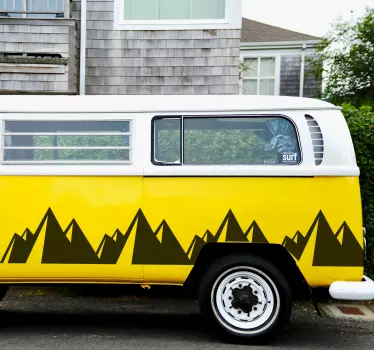 Camper sticker hoge bergen - TenStickers