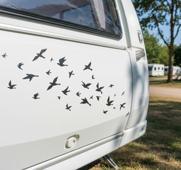Camper sticker vliegende vogels in een zwerm - TenStickers