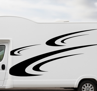 Caravan sticker aero dynamische snelheid - TenStickers