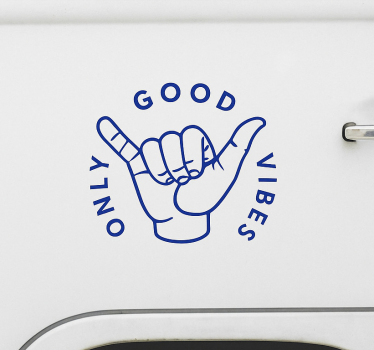 Caravan sticker alleen goede vibes tekst - TenStickers