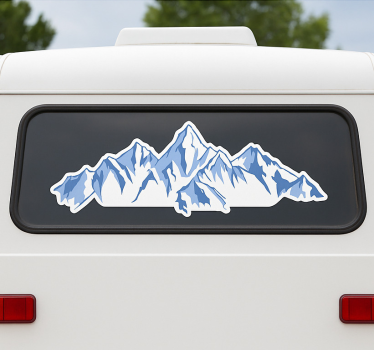 Caravan sticker berglandschap - TenStickers