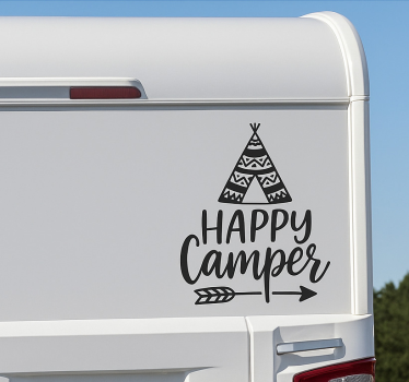 Caravan sticker boho stijl tipi - TenStickers