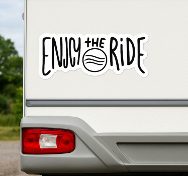 Caravan sticker geniet van de rit - TenStickers