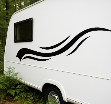 Caravan sticker golvende stickers - TenStickers