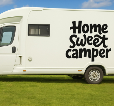 Caravan sticker home sweet camper - TenStickers
