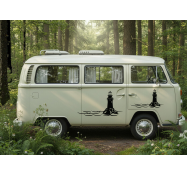 Caravan sticker kust oceaan graphic - TenStickers