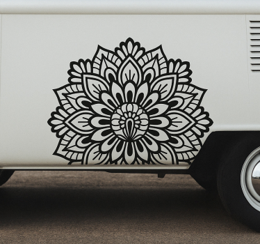 Caravan sticker lotus stijl mandala - TenStickers