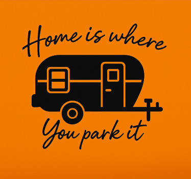 Caravan sticker sweet home camper - TenStickers