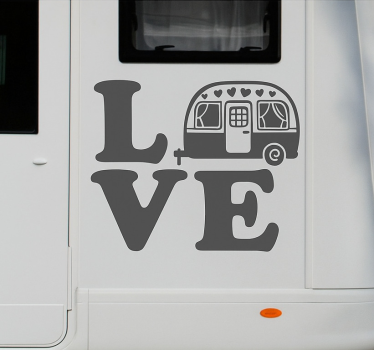 Caravan sticker sweetheart reis liefde - TenStickers