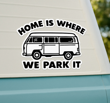 Caravan sticker thuis is waar we parkeren - TenStickers