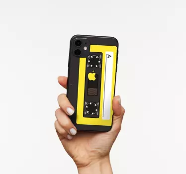 Cassette type stijl iPhone sticker - TenStickers
