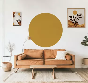 Cirkel oker Muursticker woonkamer - TenStickers