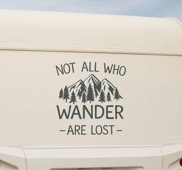 Citaat van een nomadenreiziger caravan sticker - TenStickers