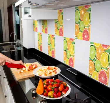 Keuken tegelsticker citrus fruit - TenStickers