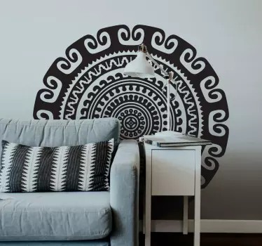 Complex rond motief sticker geometrische vormen - TenStickers