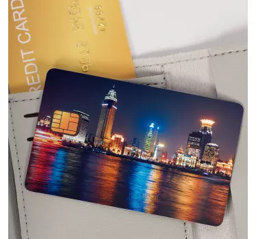 Pinpas stickers skyline stad - TenStickers