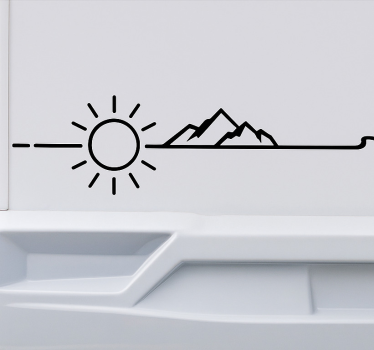 custom natuurlandschap caravan sticker - TenStickers