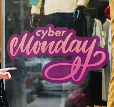 Cyber monday kortingsevenement etalage sticker - TenStickers