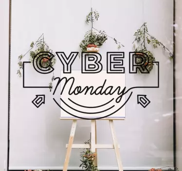 Cyber monday-special etalage sticker - TenStickers