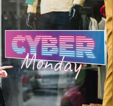 Cyber shopping evenement etalage sticker - TenStickers