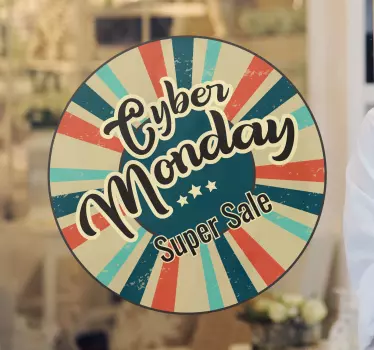 Cyberverkoopbord korting sticker - TenStickers