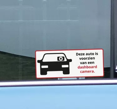 Sticker voor auto dashboard camera - TenStickers
