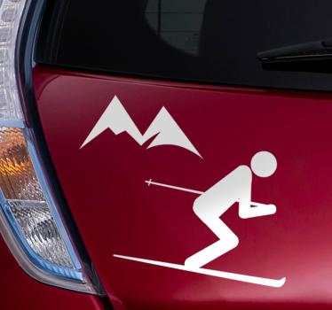 Decoratiesticker Skiën en Bergen - TenStickers