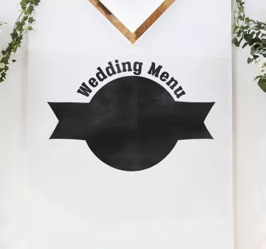 Krijtbord sticker bruiloft menu kaart - TenStickers
