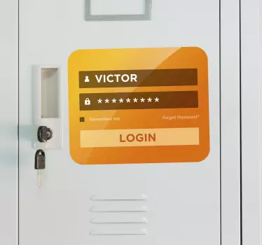 Deur login zakelijke sticker - TenStickers