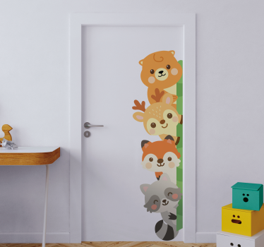 Deursticker dieren voor de kinderkamer - TenStickers
