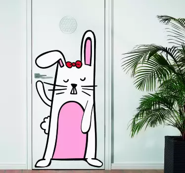 Deursticker konijn - TenStickers