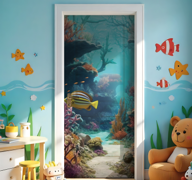 Deursticker oceaan voor kinderkamer - TenStickers