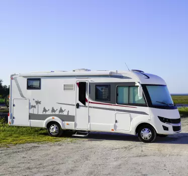 Dieren stickers Kamelen in woestijnmotorhome - TenStickers