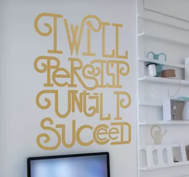 Doorgaan tot Succes Muursticker - TenStickers