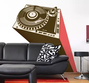 Draaitafel DJ sticker - TenStickers