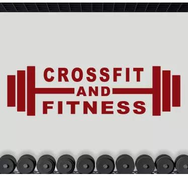 Drank sticker crossfit halterstang bord - TenStickers