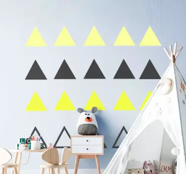 Driehoekige vormopstelling sticker geometrische vormen - TenStickers