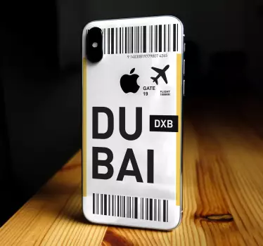 Dubai vliegpas iPhone sticker - TenStickers