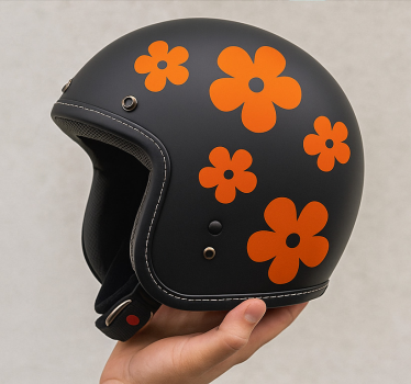 Eenvoudige bloemen fiets sticker - TenStickers