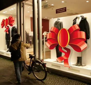 Elegante kerst strik sticker - TenStickers