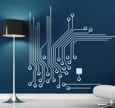 Elektrische platen connecties sticker - TenStickers