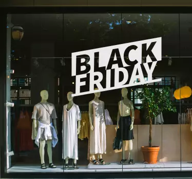 Gepersonaliseerd black friday sticker etalage - TenStickers