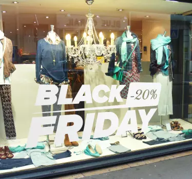 Black friday sticker etalage label - TenStickers
