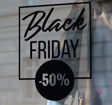 Etalage sticker black friday sale -50% - TenStickers
