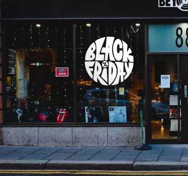 Black friday sticker etalage circle - TenStickers