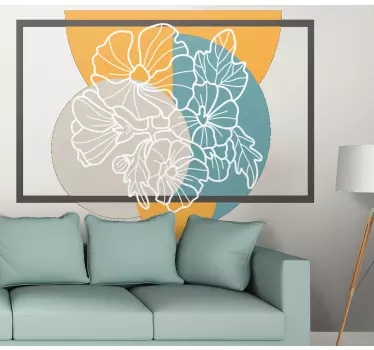 Etalage sticker bloemvormig ontwerp - TenStickers