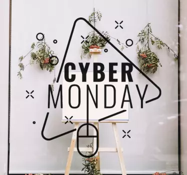 Etalage sticker cyber monday verkoop extravaganza - TenStickers